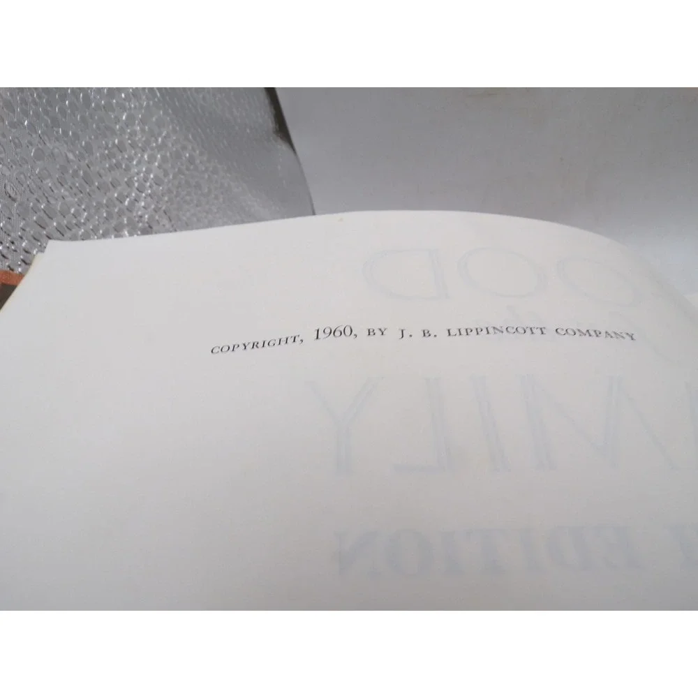 Vintage 1960 Food for the Family Wilmot Batjer 5th Ed Hardcover Cookbook Retro